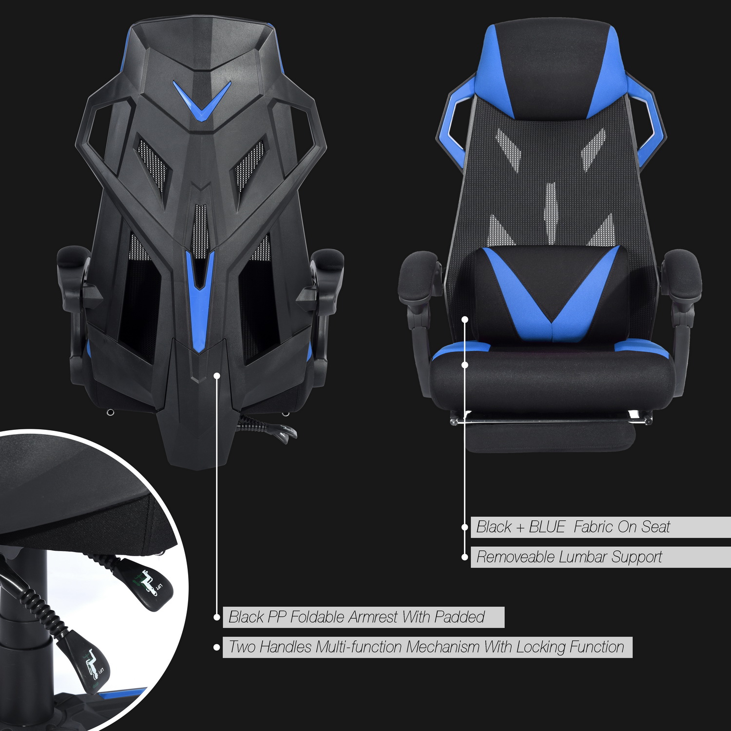 Furniture R Silla Gamer Landuci Azul