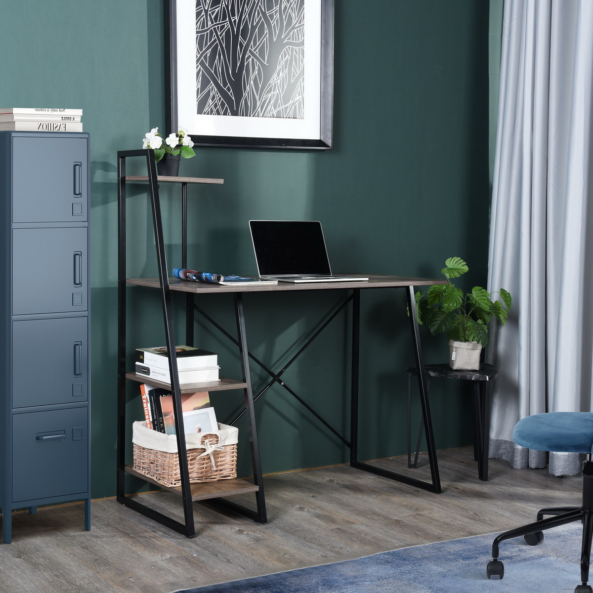 Furniture R Escritorio De Computadora Con Estante Pouchu