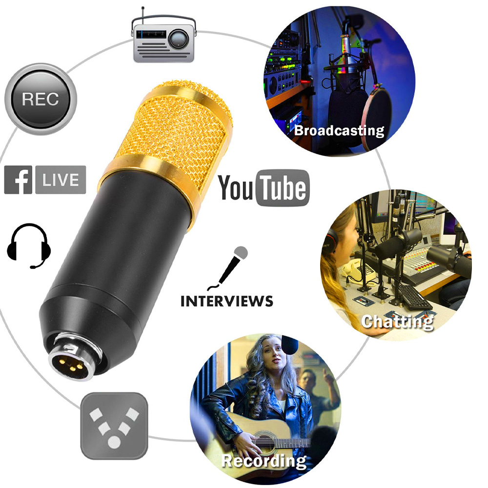 Kit Profesional Micrófono Condensador Grabación Estudio KTV.