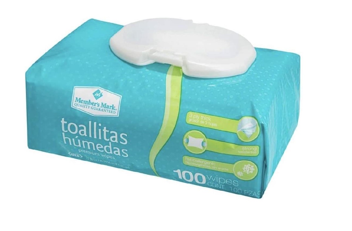 TOALLITAS HUMEDAS TOALLAS HUMEDAS MEMBERS MARK CAJA DE 6 PAQUETES CON 100 PZAS CADA UNO HIGIENE PAÑAL ASEO LIMPIEZA