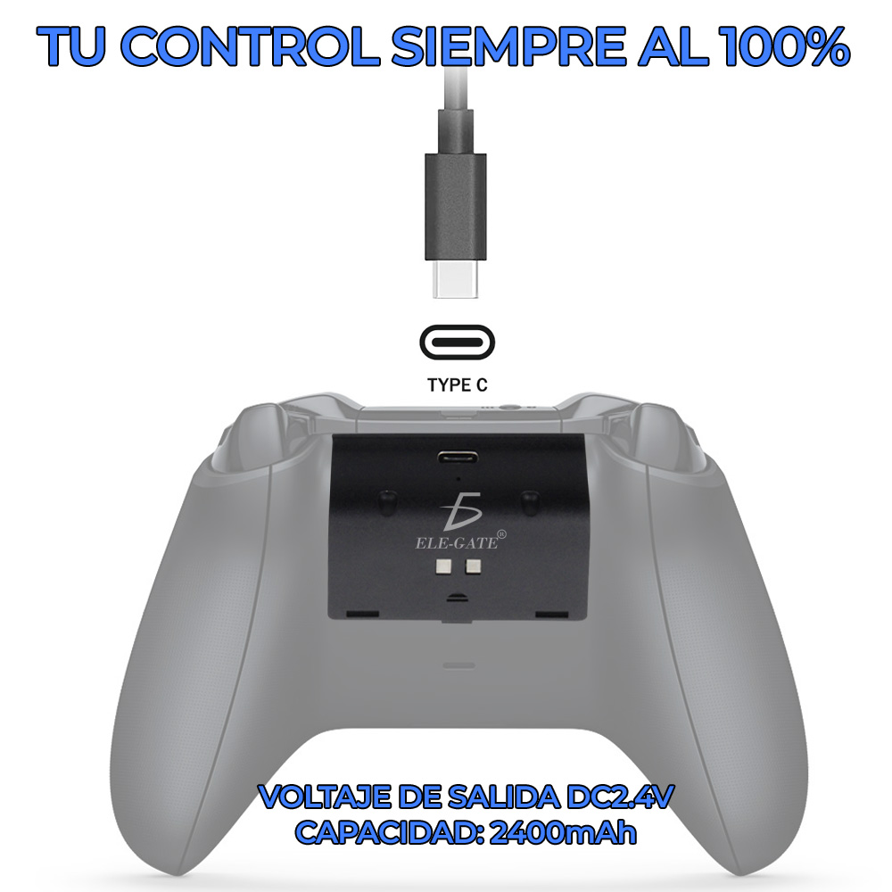 Carga Y Juega Para Control Xbox One Entrada Tipo C.