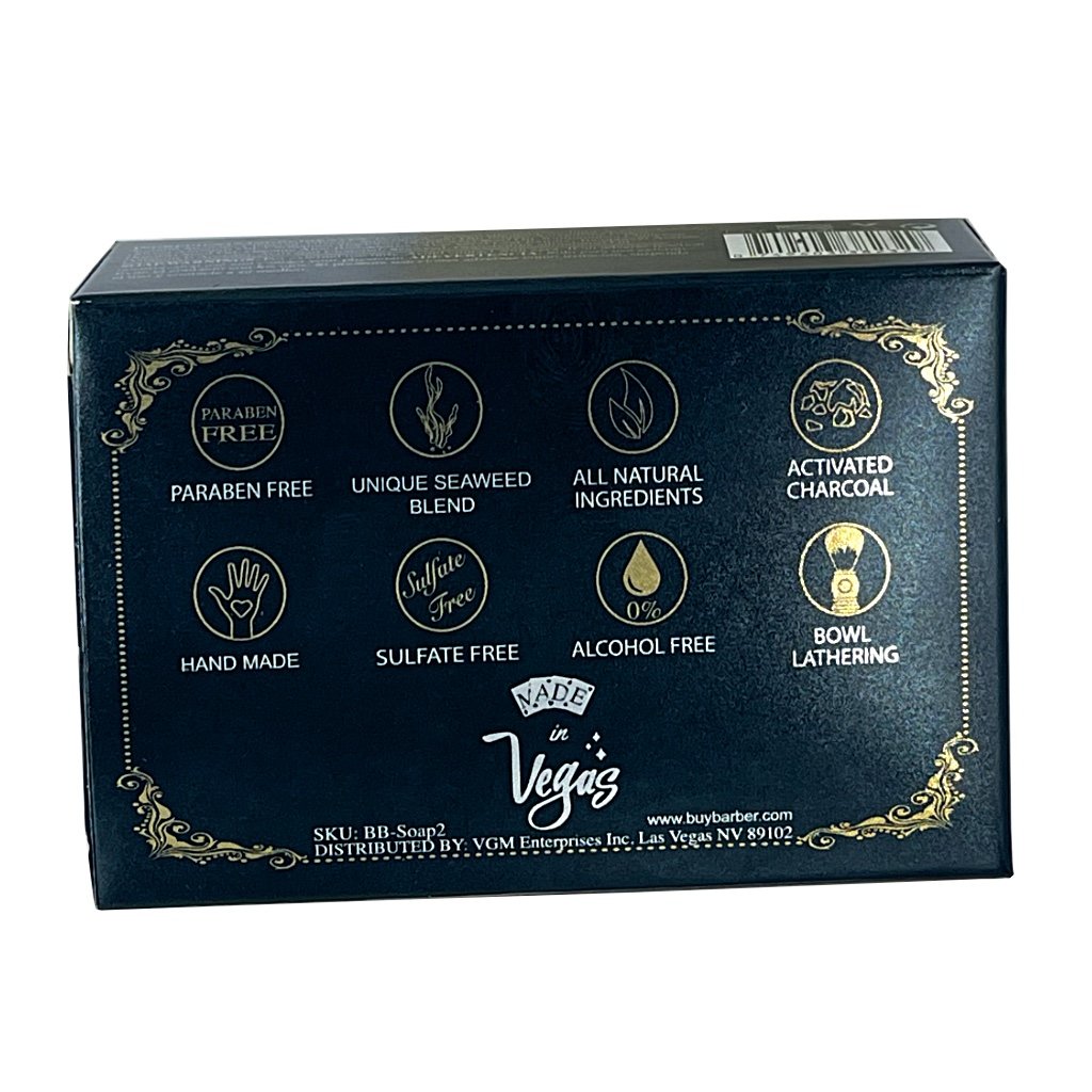 Buy Barber Jabón Facial de Carbón Activado y para Barba de Algas Marinas