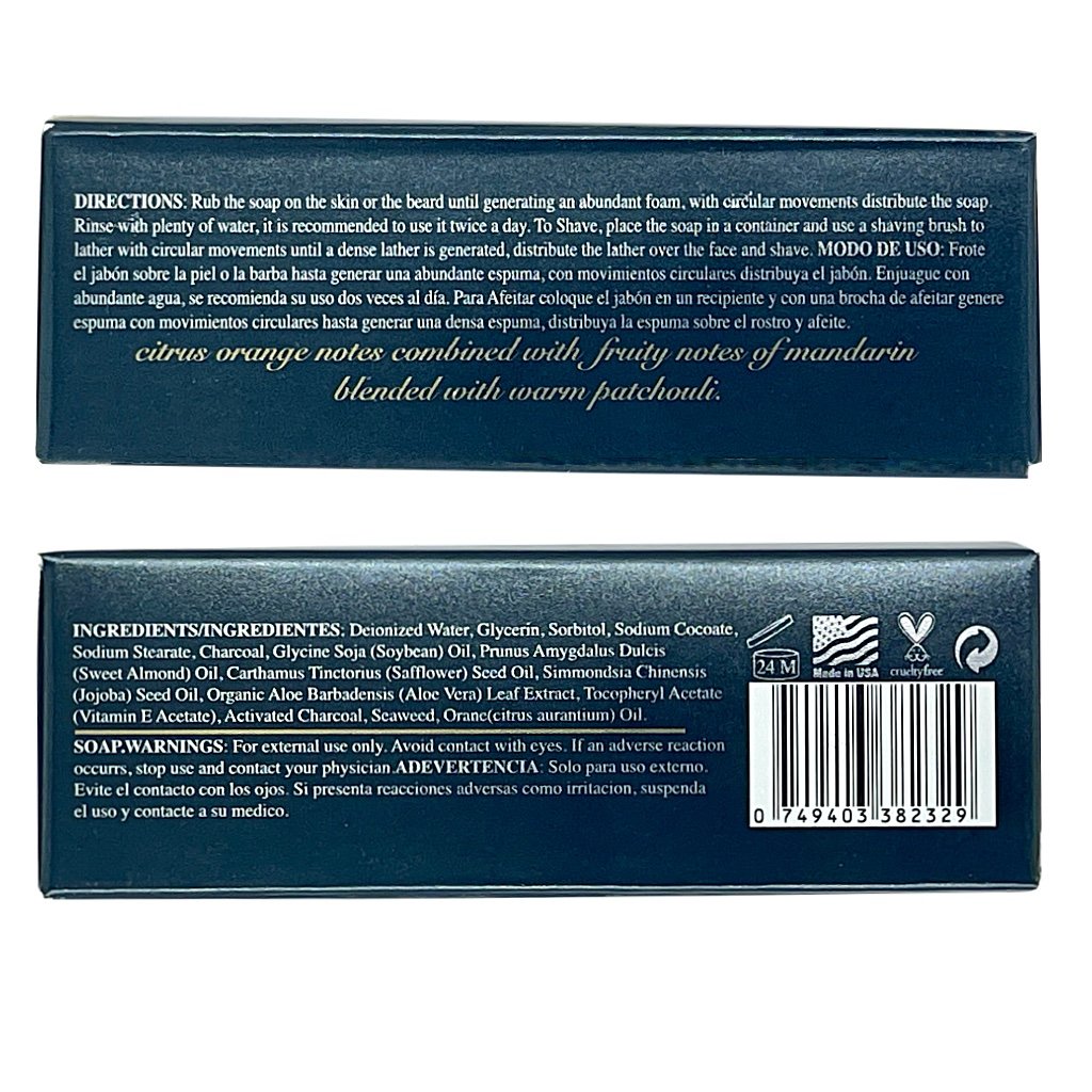Buy Barber Jabón Facial de Carbón Activado y para Barba de Algas Marinas