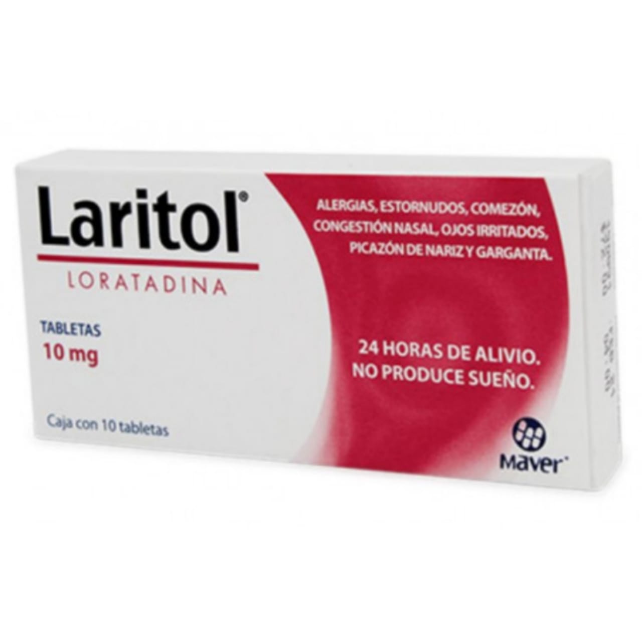 Laritol, Loratadina Caja con 10 tabletas 10mg (3 cajas)
