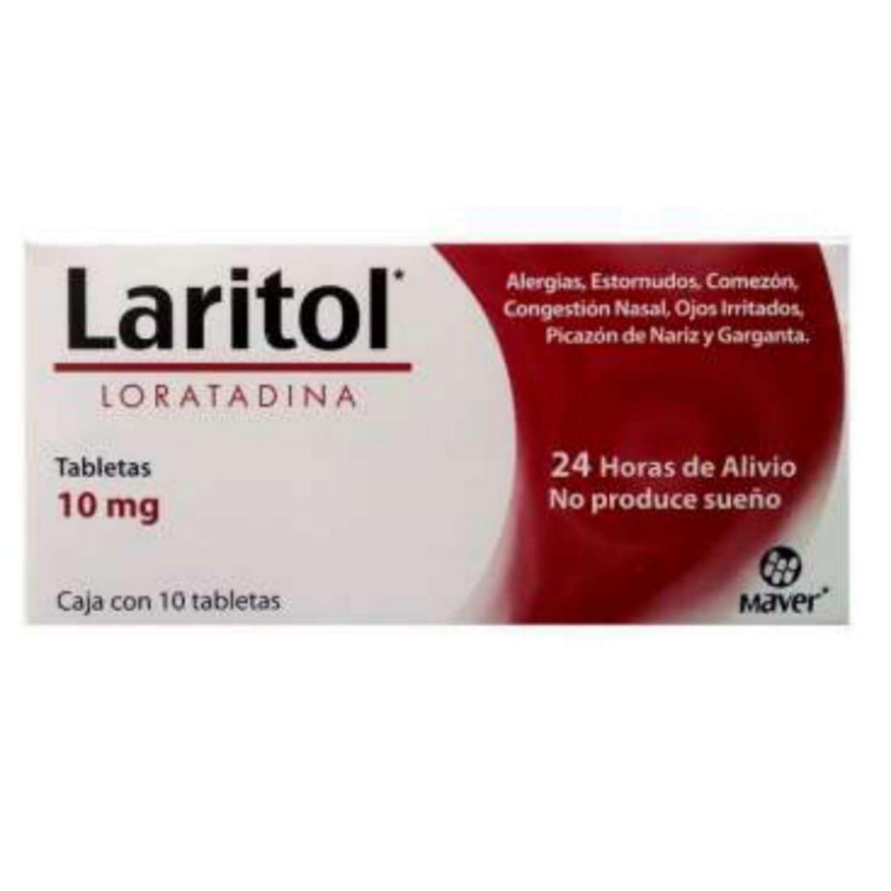 Laritol, Loratadina Caja con 10 tabletas 10mg (3 cajas)
