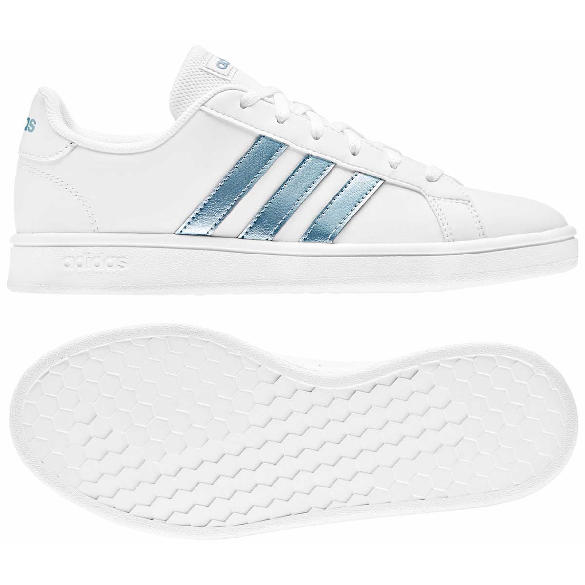 Tenis Adidas Grand Court Base Blanco Casual Tallas Del #22 a #26 Mujer.
