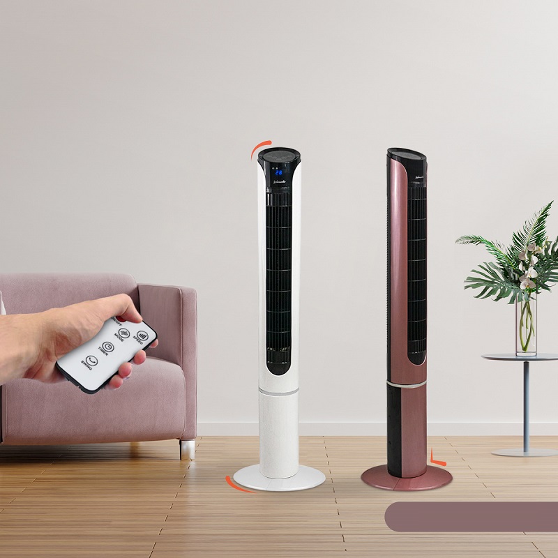 Ventilador De Torre Silencioso Tres Velocidades 114cm 120v.Rosa