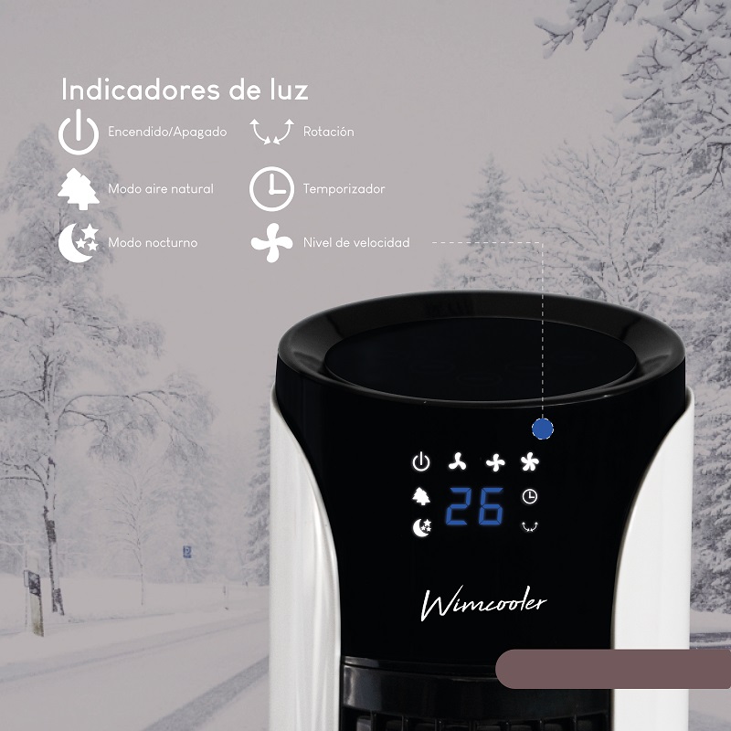 Ventilador De Torre Silencioso Tres Velocidades 114cm 120v.Rosa