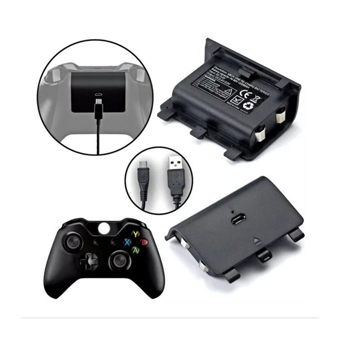 3 Baterías Recargables Carga Y Juega Para Xbox One Pila 