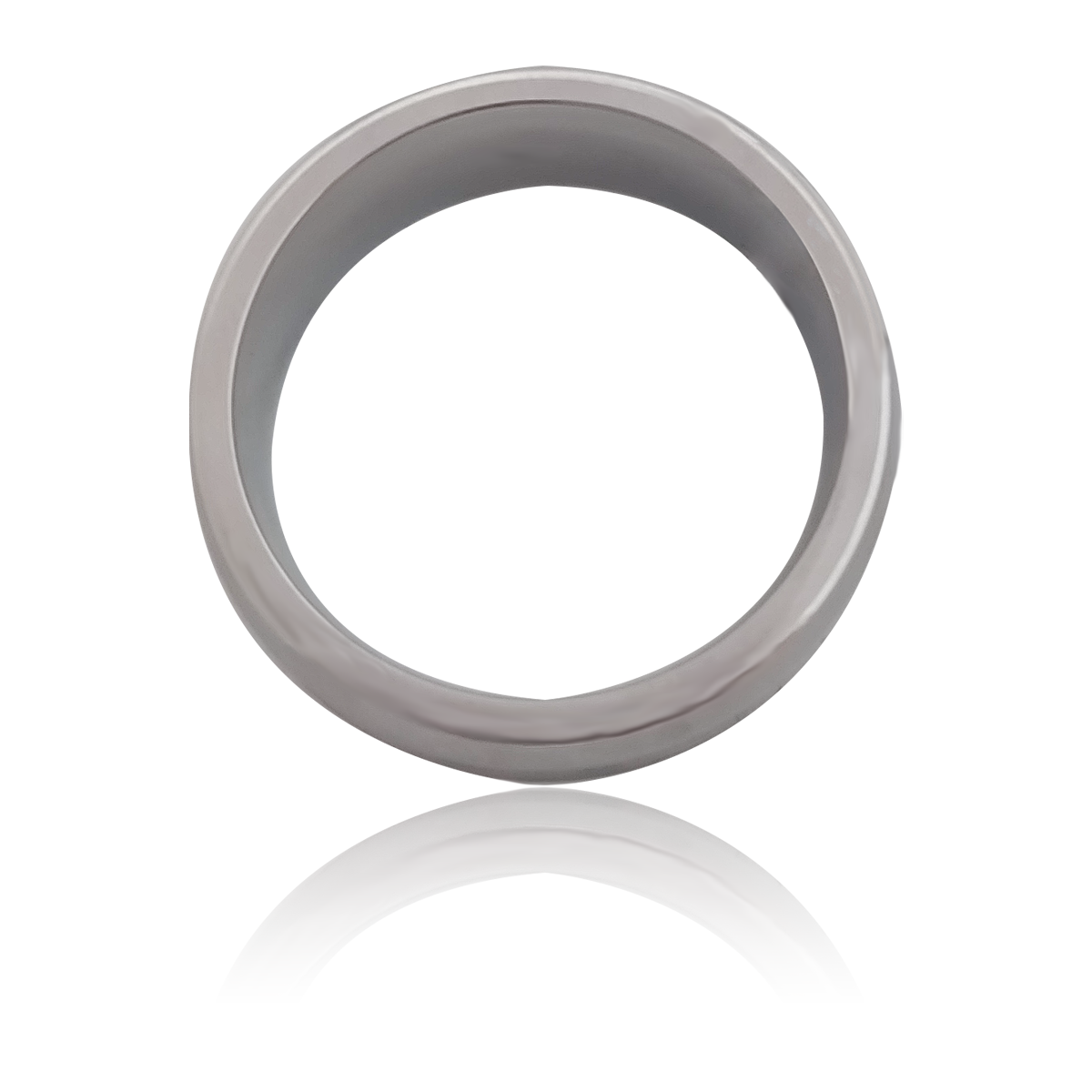 Anillo Número 6.5 Acero Inoxidable Franja negra con lineas rojas #004 Largo 2 Cm Diámetro 2 Cm