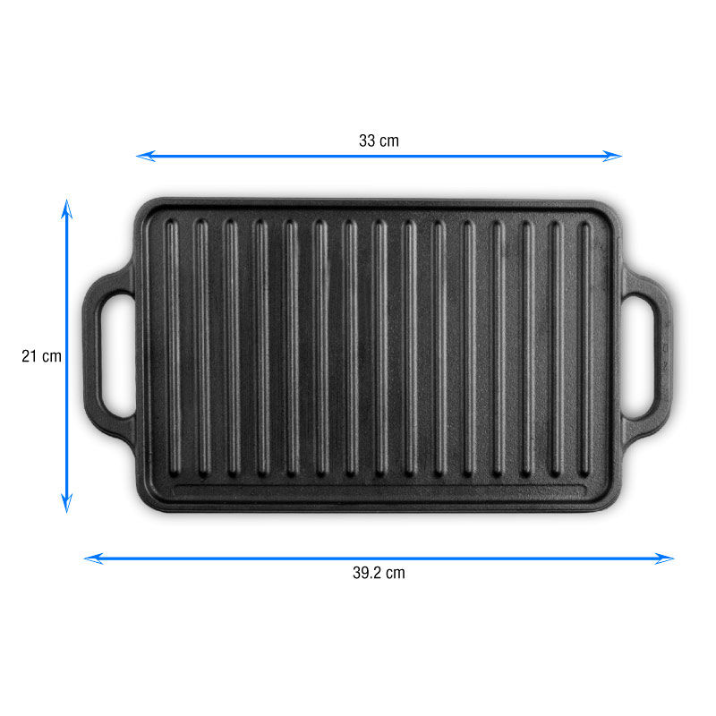 Plancha para Asar Reversible de Hierro Fundido Esmaltado 33 x 21cm Victoria