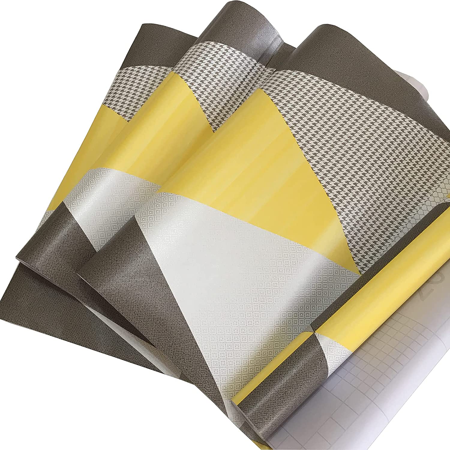 PAPEL TAPIZ AUTOADHERIBLE ROMBOS AMARILLOS 10m X 45cm TP27