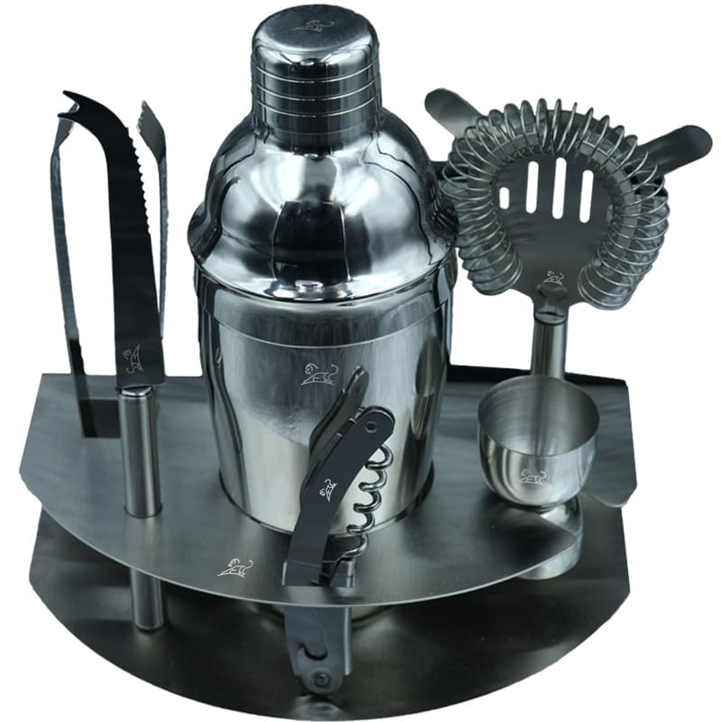 Kit de Bartender con 6 Piezas Cocteleras Incluidas, todo Tipo de Bebidas, Marca Red Baboon