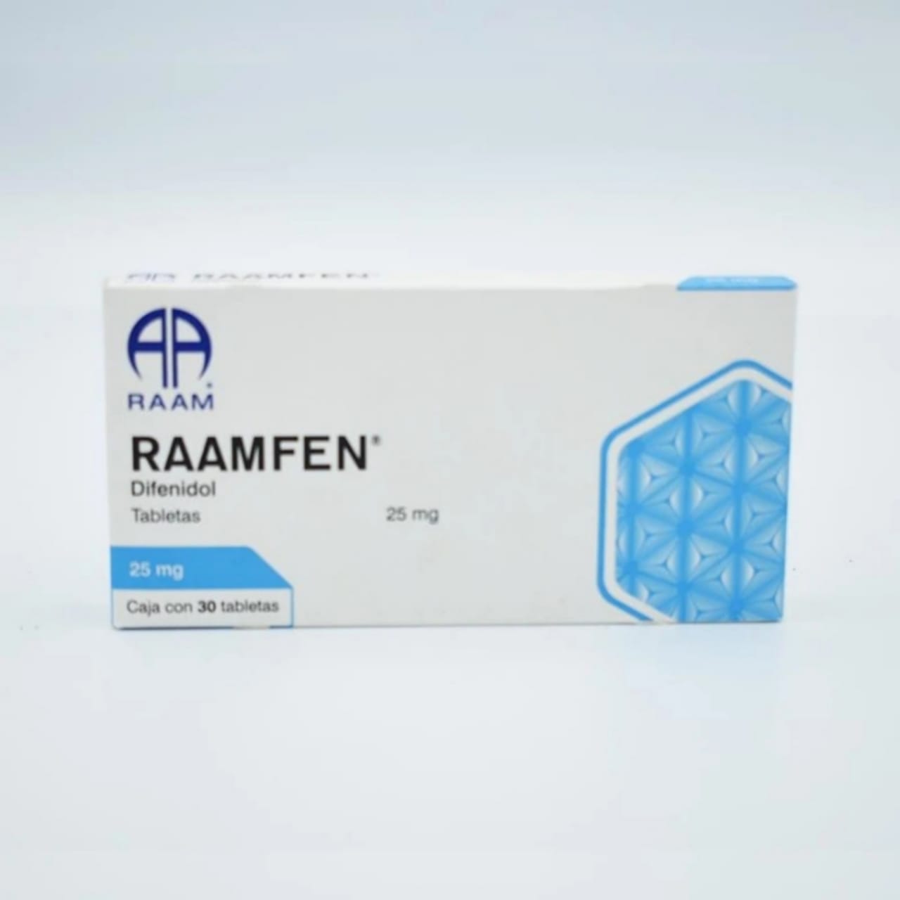 Raamfen, Difenidol 25mg con 30 Tabletas (3 cajas)