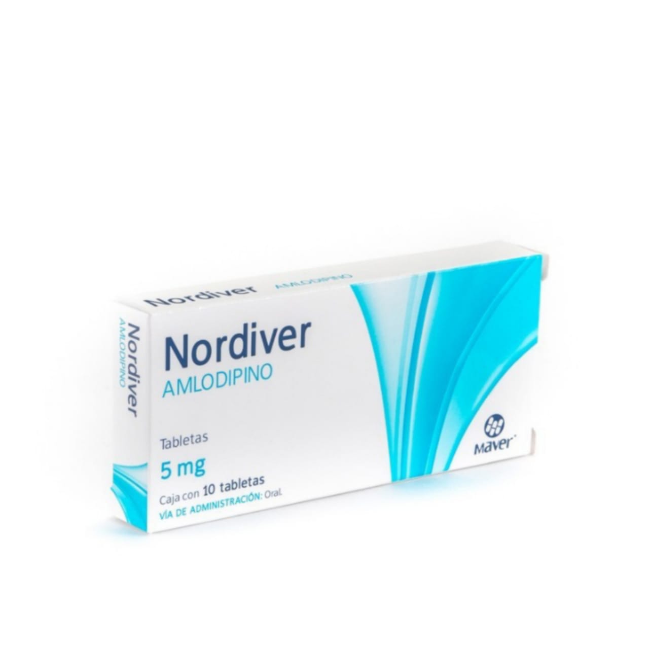 Nordiver, Amlodipino 5mg Caja con 10 tabletas