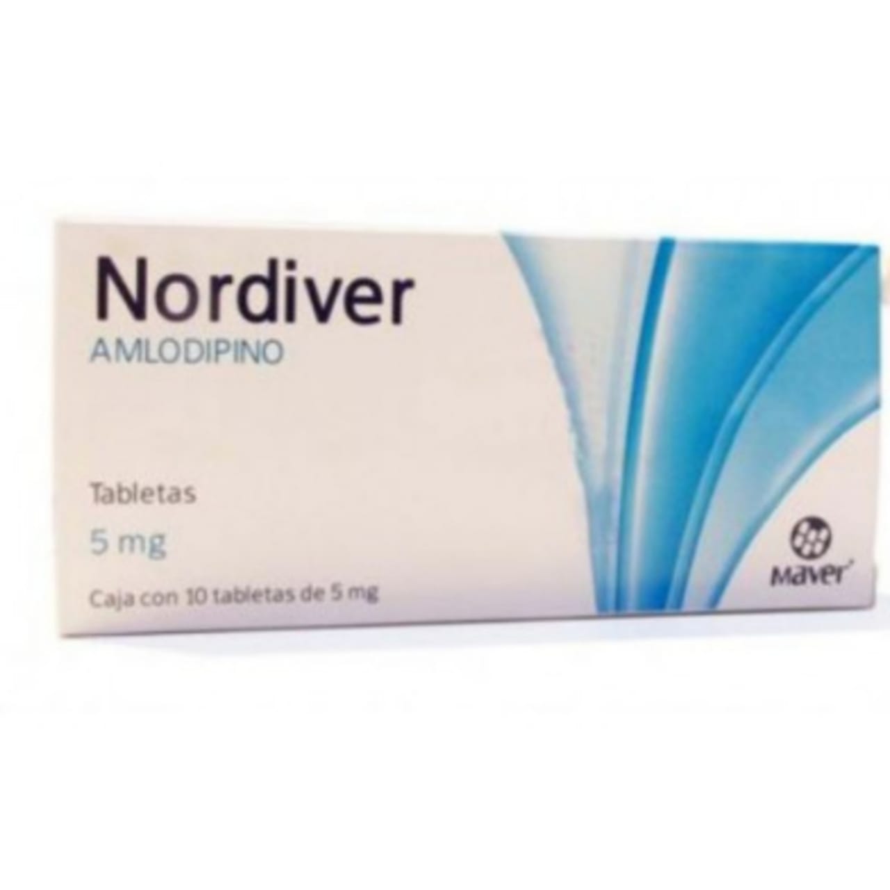 Nordiver, Amlodipino 5mg Caja con 10 tabletas