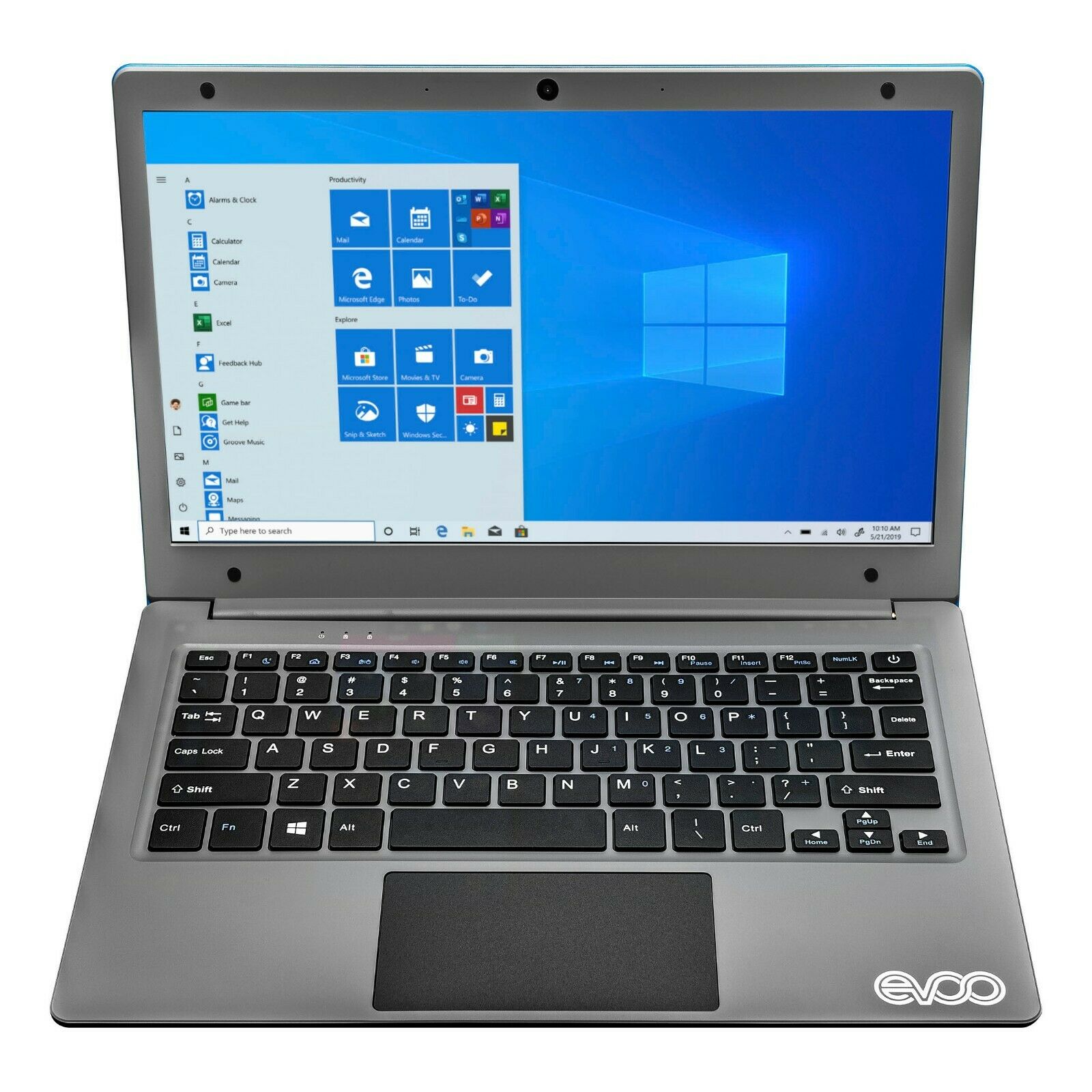Laptop Evoo Ultra Thin EV-C-116-7PR 11.6 pulgadas - Celeron N4000 - 4 GB - SSD 64 GB + Aro de Luz