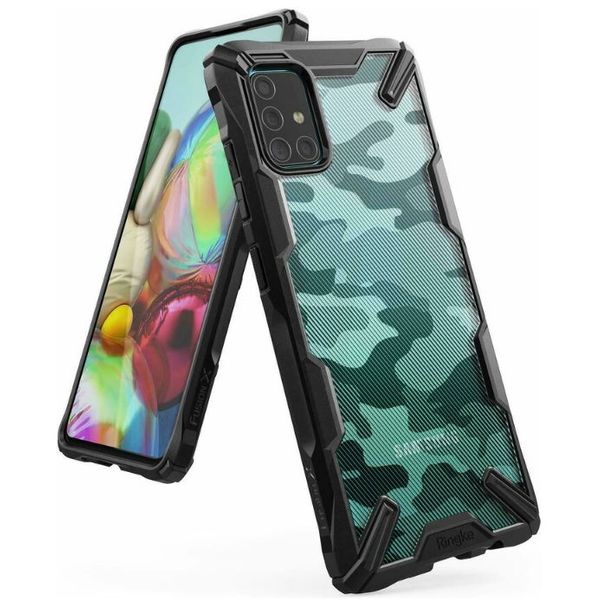 Funda Galaxy A71 Ringke Fusion X Grado Militar Camo