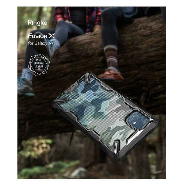 Funda Galaxy A71 Ringke Fusion X Grado Militar Camo