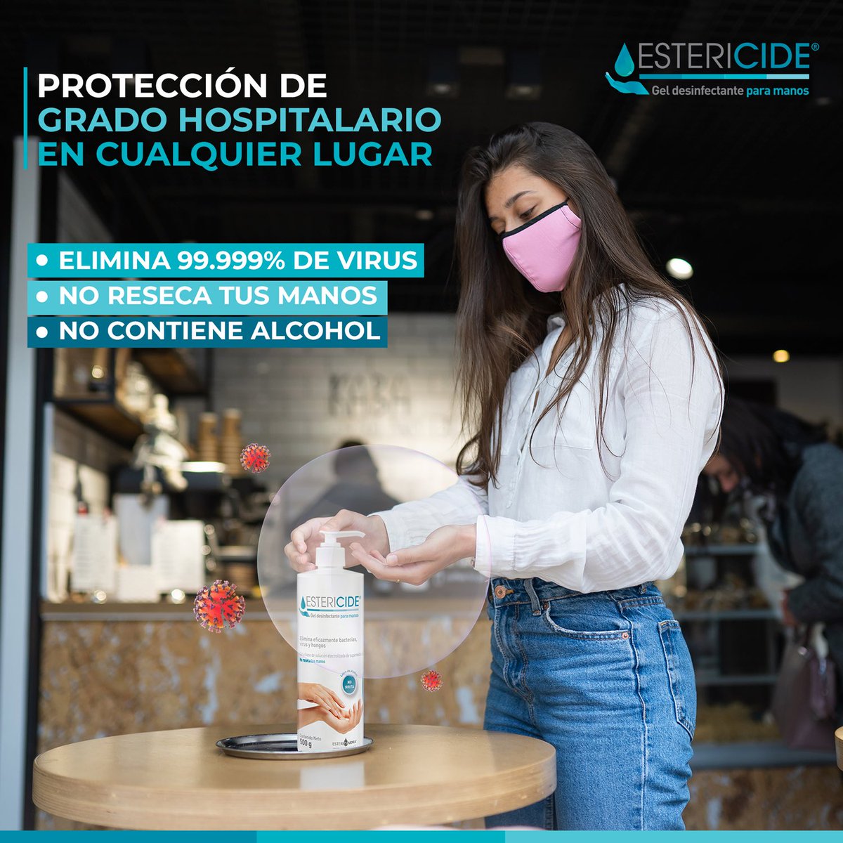 ESTERICIDE Solución desinfectante para manos 500 ml spray