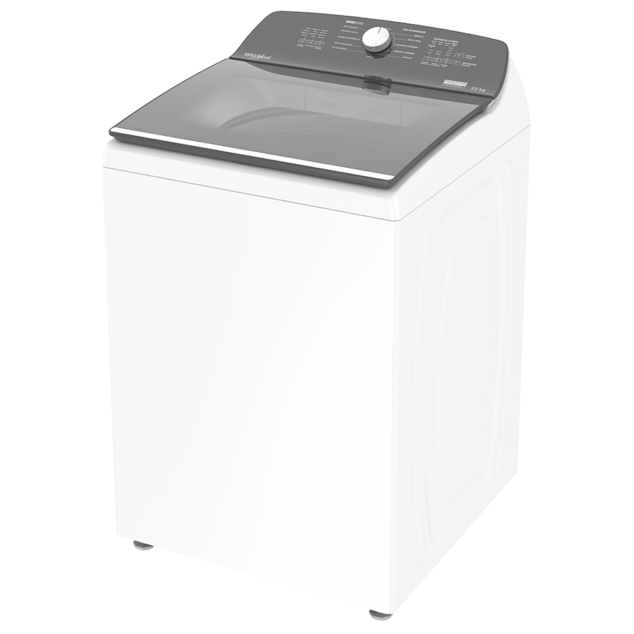Lavadora Whirlpool Carga Superior 22 kg Xpert System Agitador Blanco 8MWTW2231WJB
