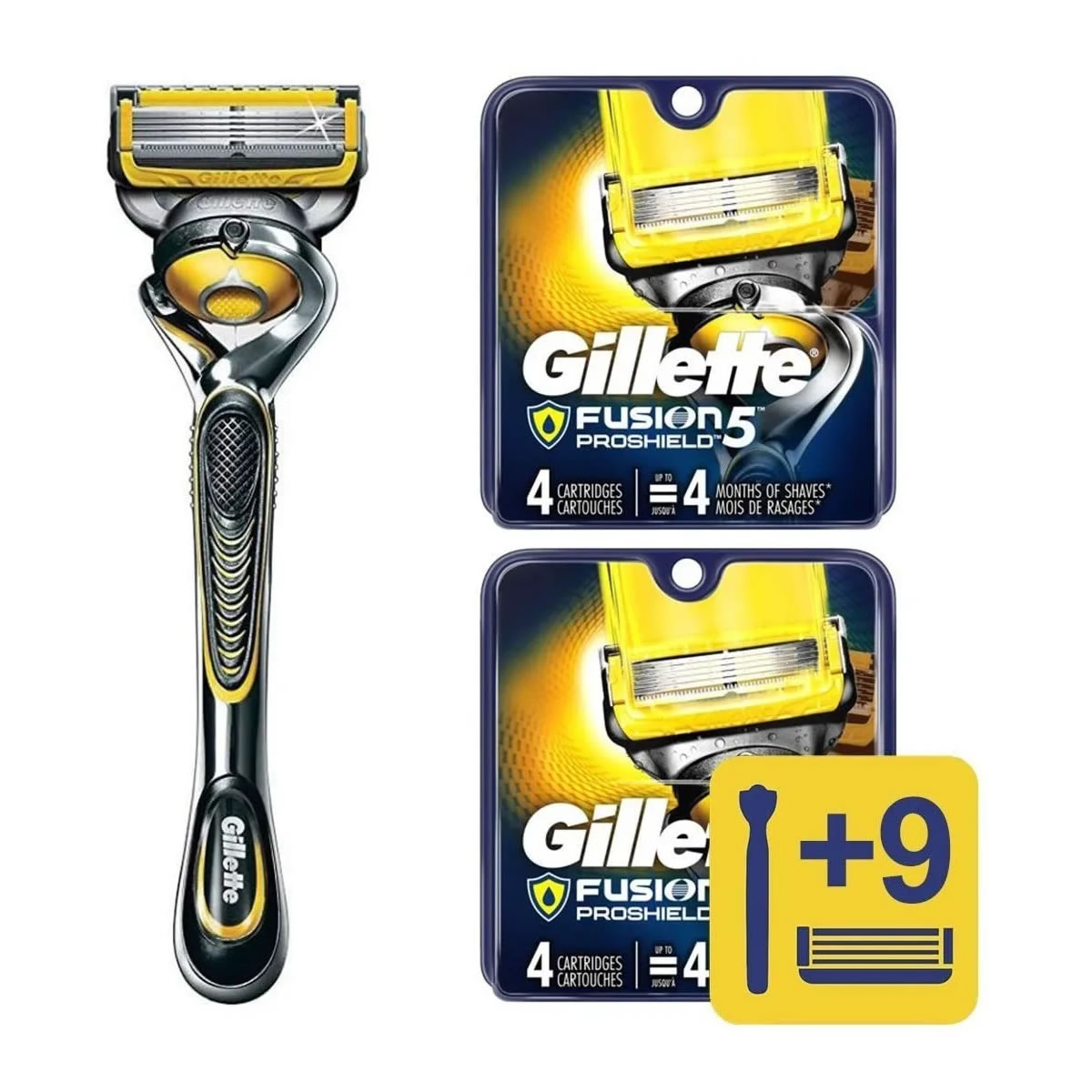Rastrillo con 9 Cartuchos Gillette Proshield 643510 CST