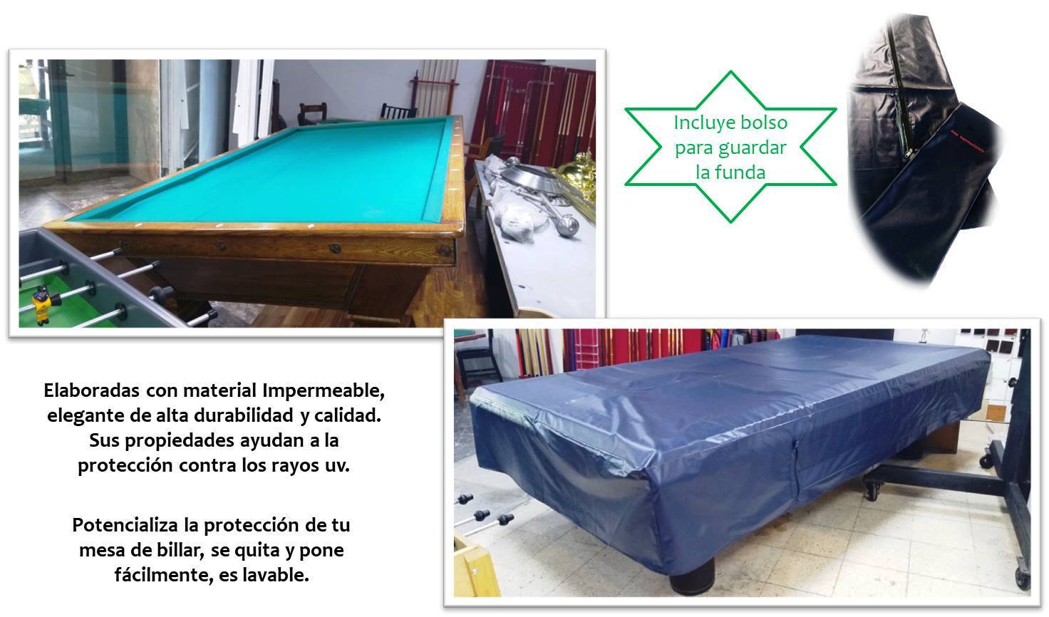 Cubierta para mesa de billar, Color Azul