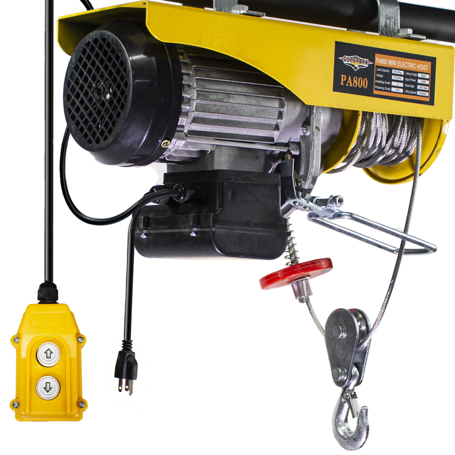 Polipasto Electrico 400-800 Kg Cadena 20m Cable 5mm Acero Inoxidable Motor 1300W 110V 2 Velocidades	