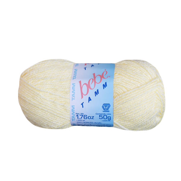 Estambre Bebe Tamm Madeja de 50 gramos Amarillo con Blanco