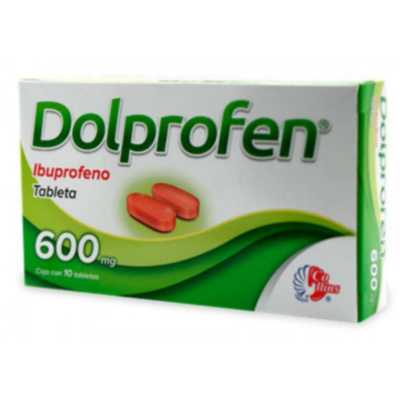 Dolprofen, Ibuprofeno de 600mg, Caja Con 10 Tabletas