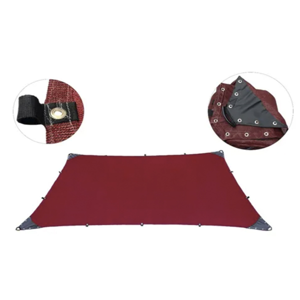 Malla Sombra 8X8 Metros 90% Sombra Confección Reforzada "Lista Para Colocar" Vino