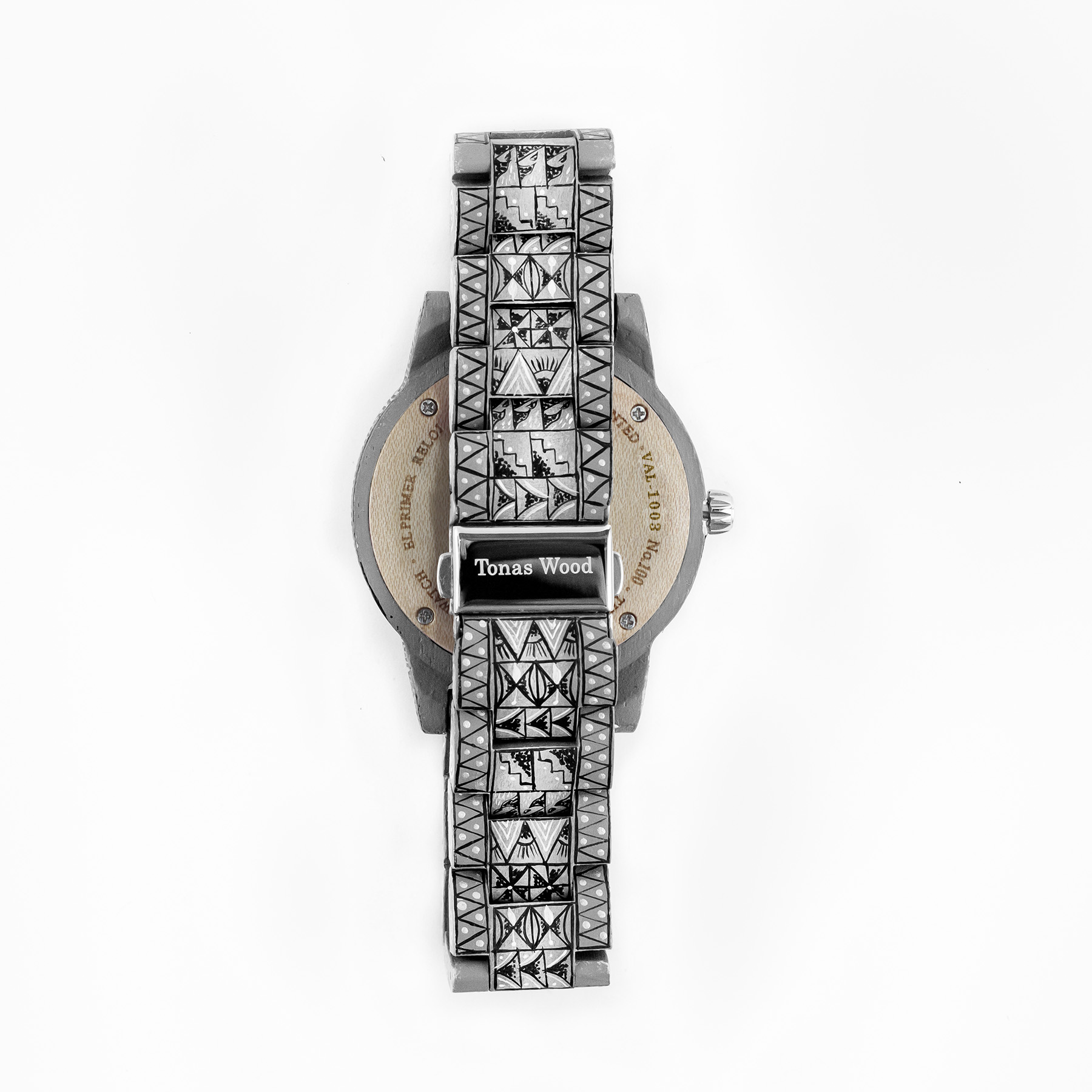 Reloj Alebrije by Tonas Wood Unisex Color Gris Balancá