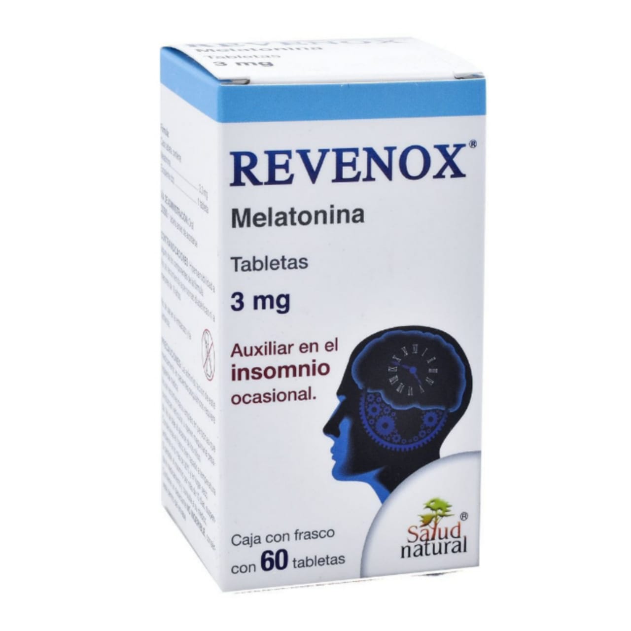 Revenox, Melatonina 3mg Caja con 60 tabletas 