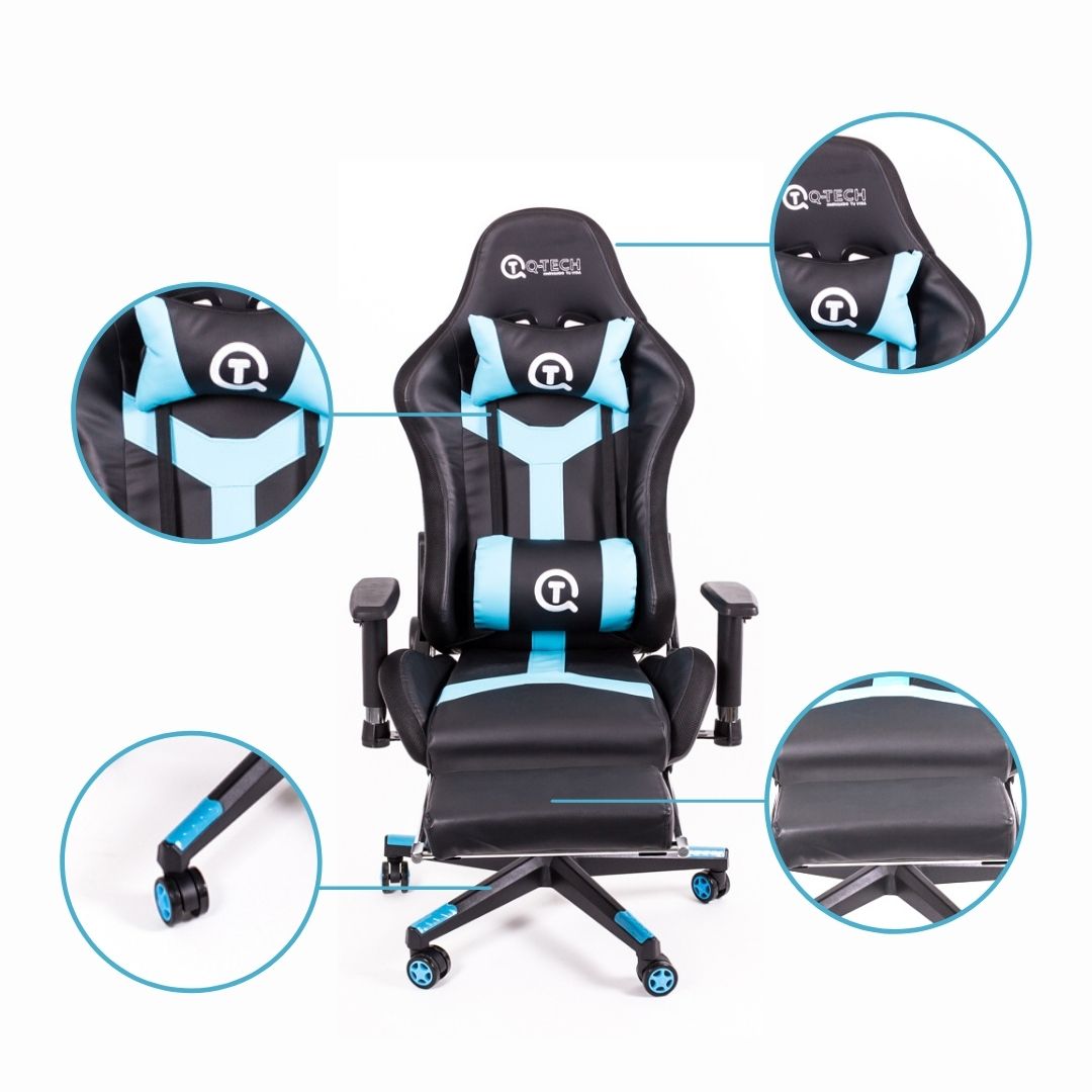Sillas Gamer Ergónomica Reclinable Reposa Pies Luz Led Rgb