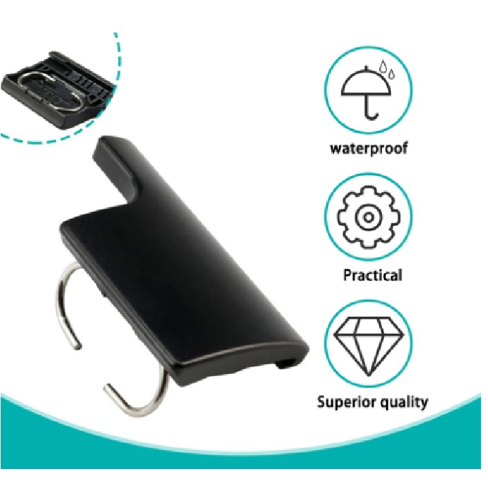 BROCHE SEGURO HEBILLA CARCASA CAMARA DEPORTIVA GOPRO CONTRA AGUA MOTO BICI DEPORTE NEGRO ACERO AUTO