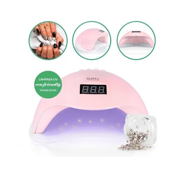 Lámpara Para Uñas Sun 5 Profesional 48w Led Uv Digital Gelish Display Temporizador