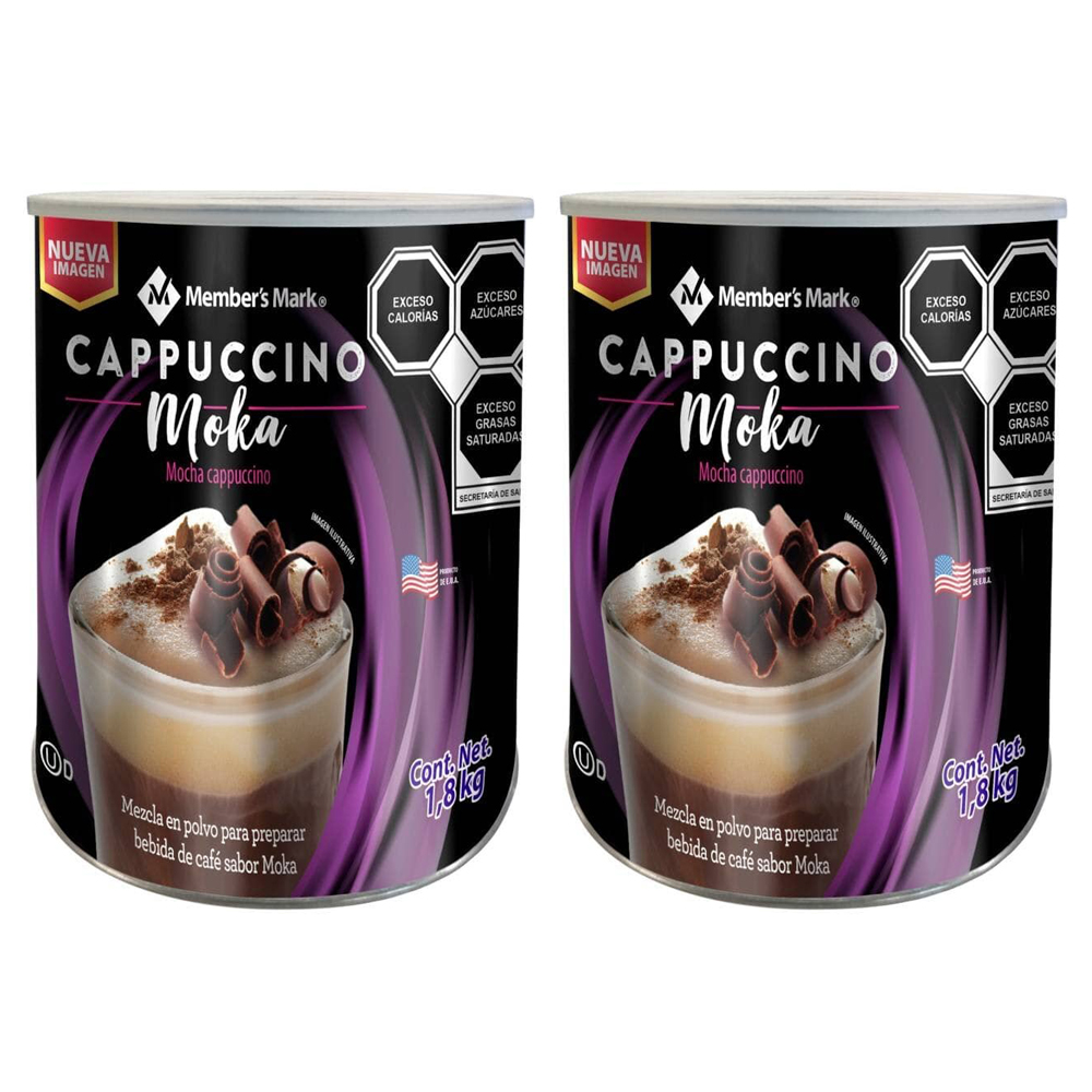 Polvo para Preparar Café Member's Mark Capuccino Moka 2 piezas de 1.8 kg c/u