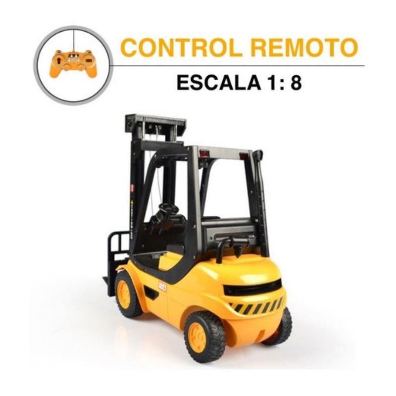 Juguete a Control Remoto Montacargas - Auto a Control Remoto Recargable Escala 1:8  MAS Audifonos Air PRO 2da Generacion