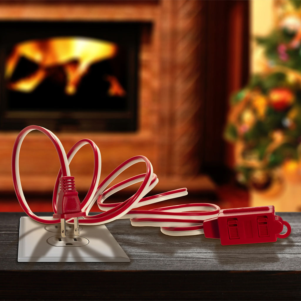 Paquete Navidad Multicontacto y Extensión Steren EPACK-NAV-03 Galleta de Jengibre  y Extensión Para una Navidad Práctica