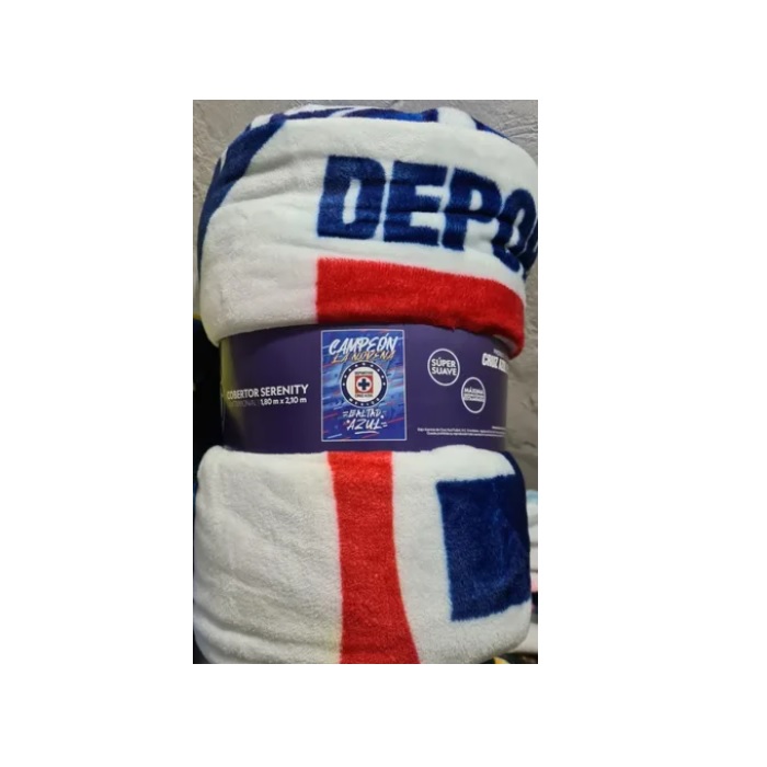 Cobertor Ligero Frazada Cruz Azul  9 Campeonato Matrimonial