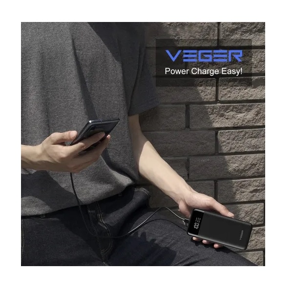 Power Bank 20000mah Carga Rápida Pila Cargador Portátil Lcd