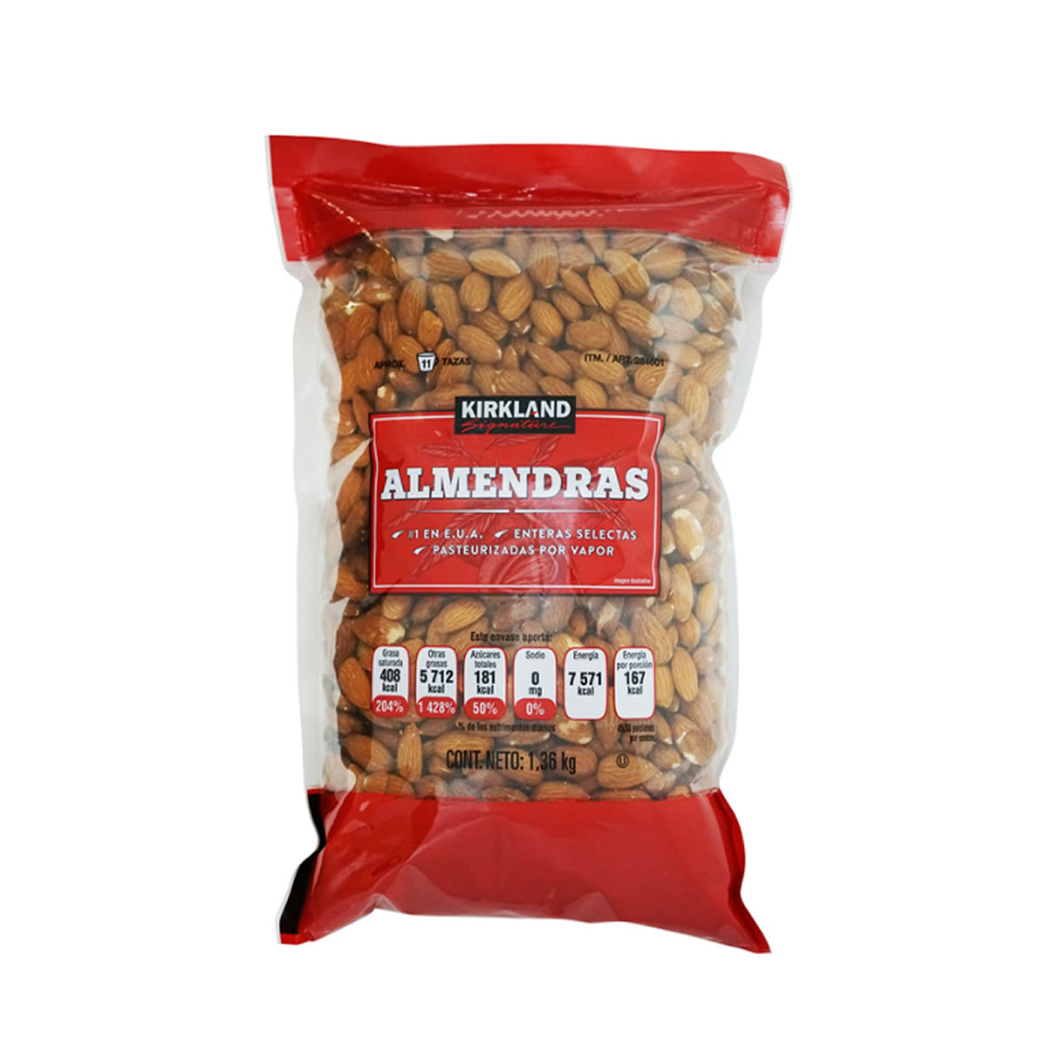 Kirkland Signature Almendras Enteras 1.36 kg.