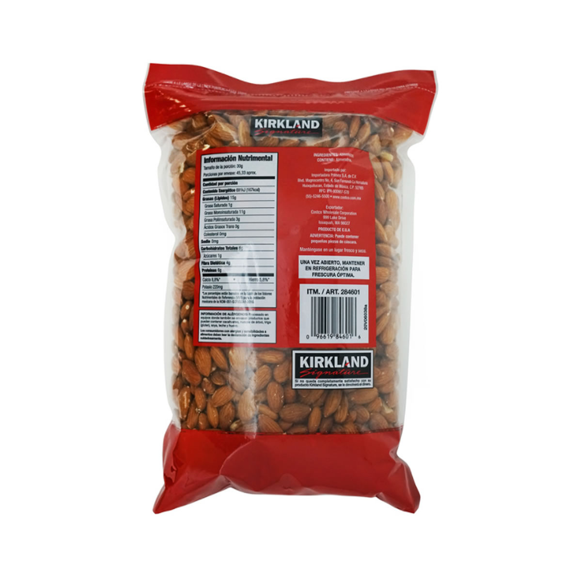 Kirkland Signature Almendras Enteras 1.36 kg.