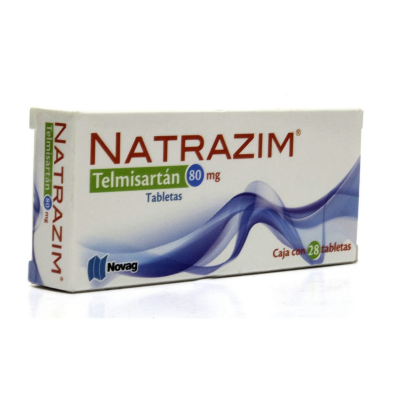 Natrazim,Telmisartán, 80mg Caja con 28 tabletas