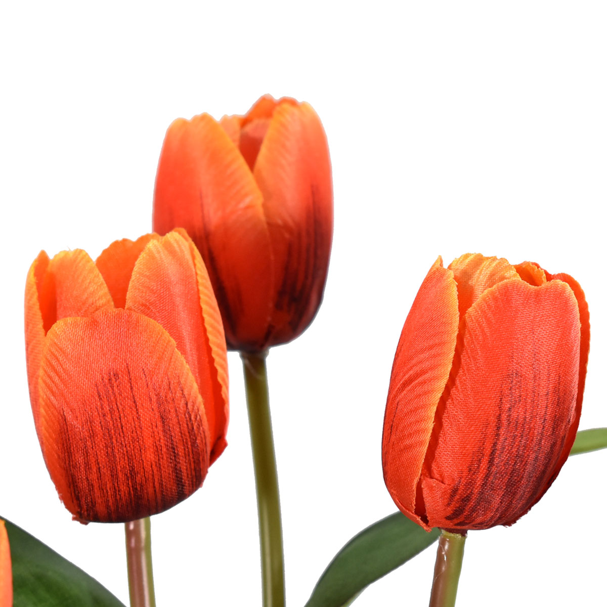 Tulipanes Artificales Ramo de 9 Flores 40 cm Altura Naranja Blumart