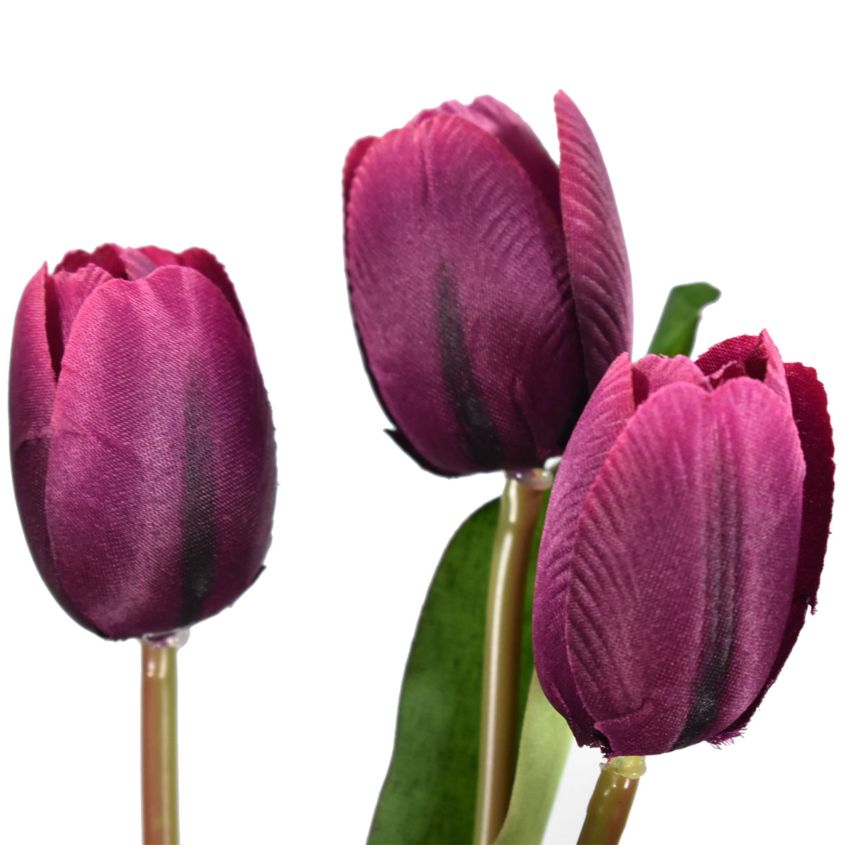 Tulipanes Artificales Ramo de 9 Flores 40 cm Altura Morado Blumart