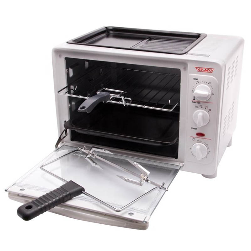 Horno de mesa electrico, tostador, rosticero, parrilla, blanco, Rosti Turmix  I