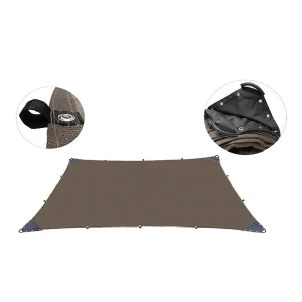 Malla Sombra 2X9 Metros 90% Sombra Confección Reforzada "Lista Para Colocar" Café