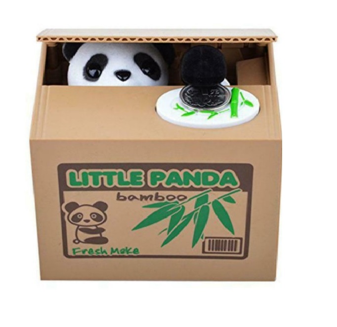 Juguete Alcancía Para Niños Panda Roba Monedas