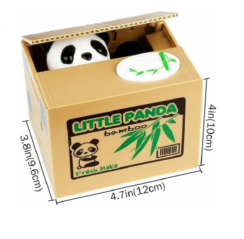 Juguete Alcancía Para Niños Panda Roba Monedas